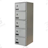 HALLOWELL Cell Phone Locker: 9 in x 12 in x 30 1/2 in, 5 Tiers, 1 Units Wide, 5 Lockers, Steel, Gray (MPN UCTL192(30)-5A-K-PL). Key specifications — Mounting Style: Surface; Brand: HALLOWELL; Handle Type: None; Locker Color: Gray; Mounting Location: Wall-Mount; Includes Number Plates: Yes; Locker Material: Steel; Frame Assembled: Assembled.