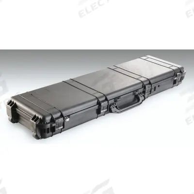 PELICAN Protective Case: 13 1/2 in x 50 1/2 in x 5 1/4 in, No Foam, Black, 2 Wheels - Standard Long Cases