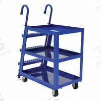APPROVED VENDOR Vertical-Access Utility Cart: 1,000 lb, 36 in L x 22 in W Shelf, U-Shaped (2) (MPN SPS3-2236). Key specifications — Caster Wheel/Tread Material: Rubber; Brand: APPROVED VENDOR; Caster/Wheel Configuration: (2) Swivel with Brake.