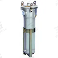 PARKER Water Filter Housing: 2 in, NPT, 33 in Overall Ht, 12 1/4 in Overall Dia, Silver, 30 gpm (MPN 4LFE6-1-2). Key specifications — Housing Material: 304L Stainless Steel; Housing Color: Silver; Brand: PARKER.