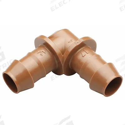 RAIN BIRD Elbow: Drip Elbow, 1/2 in Tubing, Plastic, Brown, 1/2 in Dia - Faucet Connections, Couplings, Shut-Off Valves & Regulators