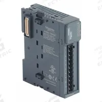 SCHNEIDER ELECTRIC Discrete Output Module: (8) Transistor Out (MPN TM3DQ8T). Key specifications — Manufacturer Part Number: TM3DQ8T; Power Required: 24V DC; Product Type: Discrete Output Module; Series: M221; Number and Type of Outputs: (8) Transistor; Mounting Style: Panel.