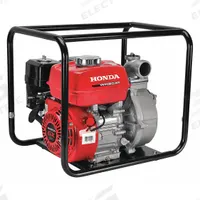 HONDA Engine Driven Pump: 5 1/2 hp, 2 in MNPT, 2 in MNPT, 119 gpm Flow Rate @ 20 Ft. of Head, Open (MPN WH20). Key specifications — Volute Material: Cast Iron; Ignition Type: Recoil-Start; Brand: HONDA; Kit Components: Hose Clamps and Strainer.