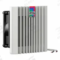 RITTAL Axial Fan: 12 cfm Airflow @ 0.000 in SP, 10 in Ht, 5 1/16 in Dp, Terminals, IP54, 24V DC (MPN 3241724). Key specifications — Housing Material: Plastic; Brand: RITTAL.