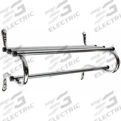 CSL Wall-Mount Garment Rod: Rod Design (No ) Hooks, 17 in Overall Ht, 30 in Overall Wd, Zinc, Silver (MPN TMK-30). Key specifications — Color: Silver; Finish: Zinc-Plated; Material: Zinc.