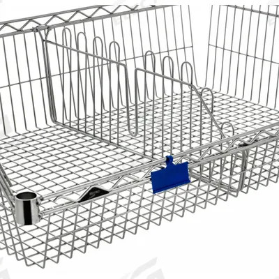 METRO Divider, Wire Shelf Accessory, Basket Shelf: 18 in x 8 13/32 in - Dividers for Wire Shelving