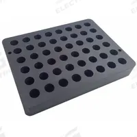 Vial Block: 1 in Overall Ht, 7 1/8 in Overall Lg, 5 3/8 in Overall Wd, Evaporator (MPN 109A YH-4812). Key specifications — Compatible with Product Type: Evaporator; Features: (48) Positions for 12 x 32 Vials; Brand: GLAS-COL.
