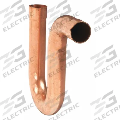 NIBCO Sweat Fitting P-Trap: 1 in CTS x 1 in CTS, Cup x FTG, Wrot Copper (MPN 698 1) - Wrot Copper Tube Fittings