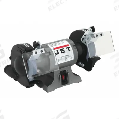 JET Bench Grinder: Fixed Speed, 1/2 hp, 6 in Max Wheel Dia, 3,450 RPM - Fixed-Speed Bench Grinders