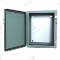 HAMMOND Electrical Enclosure: Steel, 20 in x 16 in x 10 in, NEMA 12/13, w/Panel, Solid Cover, Hinged (MPN 1418C10). Key specifications — Brand: HAMMOND; Closure Method: Clamps; Knockouts: Not Included.