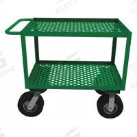 APPROVED VENDOR Utility Cart: 1,000 lb, 2 Shelves, 48 in L x 24 in W Shelf, 18 in Between Shelves (MPN GC-2448-2-10PN-83T). Key specifications — Brand: APPROVED VENDOR; Caster Wheel/Tread Material: Rubber; Caster/Wheel Configuration: (2) Swivel.