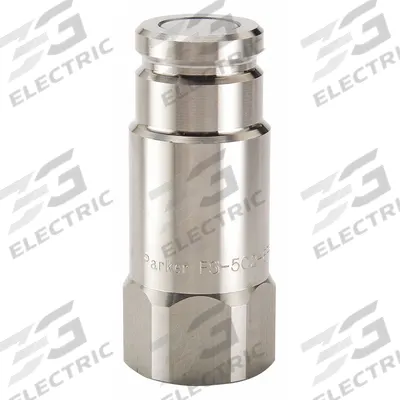 PARKER Hydraulic Quick Connect Hose Coupling: 1 in Coupling Size, 316 Stainless Steel - Parker FET Series Hydraulic Quick-Connect Coupling Plugs
