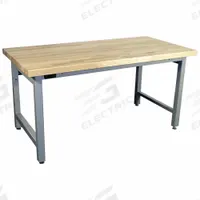 PRO-LINE Work Bench: Fixed Ht, Maple, 60 in x 36 in, 5,000 lb Overall Load Capacity, Gray (MPN HD6036M/HDLE-A31). Key specifications — Brand: PRO-LINE.