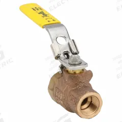 APOLLO Manual Two-Way Ball Valve: 3/8 in, Bronze, Straight, FNPT x FNPT, 600 psi Max. Pressure (CWP) (MPN 77C10227A). Key specifications — Brand: APOLLO; Handle: Locking Lever.