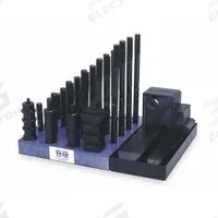 TE-CO Machine Clamping Kit: For 13/16 in T-Slot, 3/4"-10 Stud, 51 Pc, 1 1/2 in Step Block Wd (MPN 20217). Key specifications — Brand: TE-CO; Includes Studs: (4) 4 in.