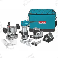 MAKITA Router: Compact, Plunge Base, 1.25 hp, Variable Speed, 30,000 RPM, 1/4 in Collet, Palm Grip (MPN RT0701CX3). Key specifications — attr326433: Soft-Start; attr241172: Router; attr217717: 120V AC; attr217680: MAKITA.