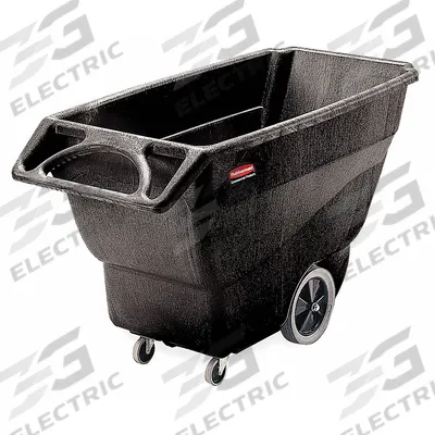 RUBBERMAID COMMERCIAL PRODUCTS Tilt Truck: 13.5 cu ft, 450 lb, (2) Axle-Mounted/(2) Swivel - Low-Maintenance Plastic Tilt Trucks with Ergonomic Handle