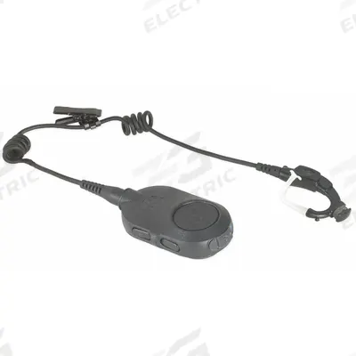 MOTOROLA Earpiece: Fits Motorola, For XPR 6000 Series, Ear Hook, Push To Talk, Black - Motorola-Compatible Earpieces & Headsets