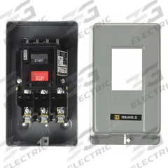 SQUARE D Manual Motor Starter: Non-Reversing, 3 Poles, 18 A, NEMA Size M-0, Thermal Protection, SQR1 (MPN 2510MBG2). Key specifications — Maximum Voltage Rating: 600V AC; Brand: SQUARE D; Thermal Units Required: 3 (Not Included).
