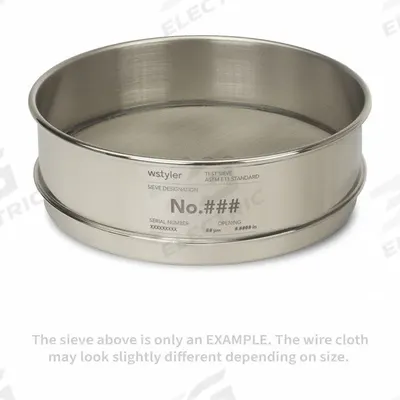ADVANTECH Standard Stainless Steel Cloth Test Sieve: Stainless Steel, 8 in Outside Dia - Standard Stainless Steel Cloth Test Sieves