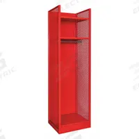 HALLOWELL Gear Locker: 24 3/4 in x 22 in x 86 1/4 in, Steel, 2 Shelves, 1 Compartments, Red (MPN TGNN42(84)-1BC-G-RR-HT). Key specifications — Includes Hanging Rod: Yes; Locker Color: Red; Frame Assembled: Assembled; Locker Finish: Galvanneal; Locker Material: Steel; Includes Footlocker: No; Includes Security Box: No; Open Front: Yes.