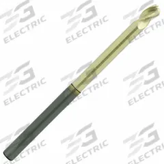 APPROVED VENDOR Ball End Mill: Carbide, ZrN Coated, 3 Flute, 5/16" Mill Dia, 7/16" LOC, 4" OAL (MPN 315814)