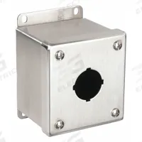 WIEGMANN Push Button Enclosure: 30mm, 1 Holes, 304 Stainless Steel, NEMA 4X (MPN PBSS1). Key specifications — attr211299: WIEGMANN; attr1043605: Washdown-Corrosion-Resistant.