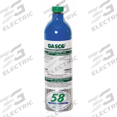 GASCO Calibration Gas: Nitrogen, Refillable, +/-5% Accuracy, NH3, Calibration Gas - Calibration Gases for Portable Gas Detectors