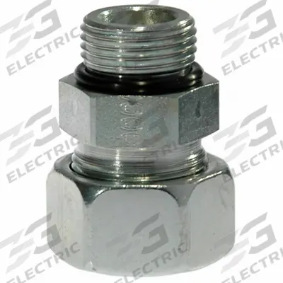 ERMETO Compression Fitting Adapter: 25 mm OD Size, 1 5/16-12UN-2A Thread Size - Flareless Bite-Type Steel Compression Fittings