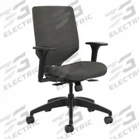 HON Office Chair: Solve, Ht/Left/Right Slide, Gray, Fabric Material, 22 in Back Ht, 19 in Seat Wd (MPN SVU1ACLC10TK). Key specifications — attr995518: Solve; attr982877: Black; attr982913: No; attr982865: Black; attr982870: HON; attr982901: Gray.