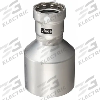VIEGA MEGAPRESS Crimp Fitting: 2 1/2 in Pipe x 1 in Pipe Size, FTG x Press-fit, Steel - Steel Press Pipe Fittings