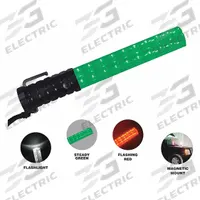 EMI LED Traffic Baton: LED Traffic Baton, 90 hr Max Run Time - Steady Light, Red, Green/Red (MPN 3030). Key specifications — Product Type: LED Traffic Baton; Brand: EMI; Power Source: (4) Batteries; Includes: Magnetic Mount Tailcap; Light Color: Red.