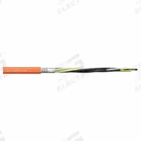 CHAINFLEX Motor Cable: 12 AWG, 4 Conductors, Order by the Foot, PVC Jacket, 1,000 V (MPN CF886-40-04). Key specifications — Conductor Material: Copper; Conductor Configuration: Single; Minimum Bend Radius Factor - Fixed: 8 x OD; Minimum Bend Radius Factor - Flexible: 12 x OD; Includes Ground: Yes; Minimum Bend Radius Factor - E-Chain: 15 x OD; Resistance Properties: Oil and Grease Resistant; Standards: CSA.