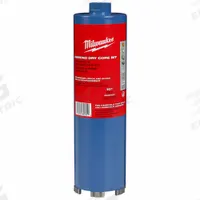 MILWAUKEE Coring Bit: 1 1/2 in Core Dia, 10 in Max Drilling Dp, 10 in Overall Lg (MPN 48-17-0015). Key specifications — attr253756: Masonry; attr277144: MILWAUKEE.