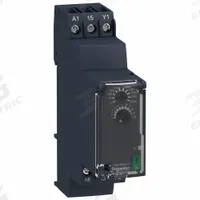 SCHNEIDER Time Delay Relay: DIN-Rail Mounted, 240V AC, 8 A, 6 Pins/Terminals, 0.05 sec – 300 hr (MPN RE22R1HMR). Key specifications — Contact Rating (DC): 8 A @ 24V; Brand: SCHNEIDER.