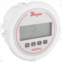 DWYER Digital Differential Pressure Gauge: DM-1000, 0.125 in Tubing, Center Back, 5 in Dial, 4X, 4X (MPN DM-1105). Key specifications — Case Material: Glass-Filled Plastic; Series: DM-1000; Pressure Measuring Units: in Hg; Brand: DWYER; Process Connection Location: Center Back; Over-Pressure Limit: 100% Full Scale; Accuracy: ±1.00%; NEMA Enclosure Rating: 4X.