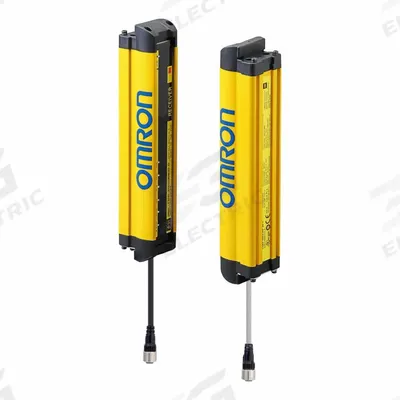 OMRON Safety Light Curtain: 24V DC, 44 Beams, 10 mm Spacing, 910 mm Protected Ht - Light Curtains for Finger Detection
