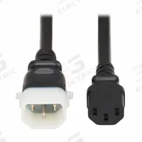 EATON Power Cord: 4 ft Lg, 3/14, Non-NEMA Plug, C14 Plug, Non-NEMA Receptacle, C13 Receptacle, SJT (MPN P005-E04). Key specifications — Brand: EATON; Jacket Material: PVC.