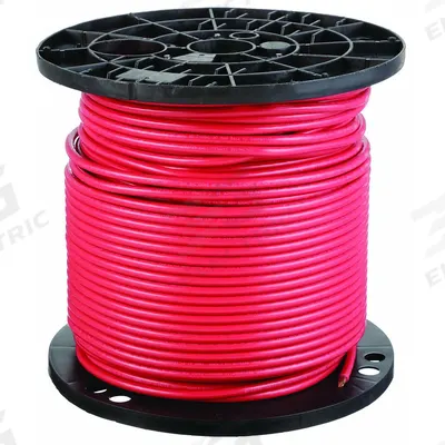 SOUTHWIRE Building Wire: Copper, 4 AWG, 1 Conductors, Stranded, Red, 500 ft Lg - Copper THHN/THWN Building Wires
