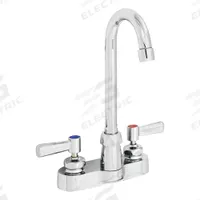 ZURN Gooseneck Bathroom Faucet: AquaSpec®, Brass, Chrome Finish, 0.5 gpm Flow Rate, Centerset, Lever (MPN Z812A1-XL-3F). Key specifications — Includes: Mounting Hardware; Brand: ZURN; Series: AquaSpec®.