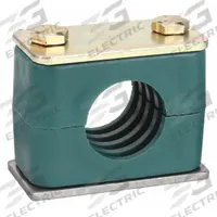 ZSI Vibration-Dampening Beta Clamp: Ribbed Bore, Steel Clamp, Polypropylene Cushion, For 1 Lines (MPN S6032S)
