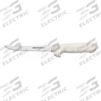 DEXTER RUSSELL Boning Knife: Narrow, 11 in Overall Lg, Steel Blade, Sanitary Polypropylene Handle (MPN 01563). Key specifications — Sub-brand: Sani-Safe; Brand: DEXTER RUSSELL; Blade Material: Steel; Blade Type: Narrow; Handle Color: White; Handle Material: Sanitary Polypropylene; Knife Type: Boning Knife; NSF Certified: Yes.