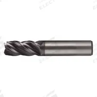 CLEVELAND Corner Radius End Mill: Carbide, TiAlN Coated, 4 Flute, 3/4" Mill Dia, 1" LOC, 0.03" Rad (MPN C80073)
