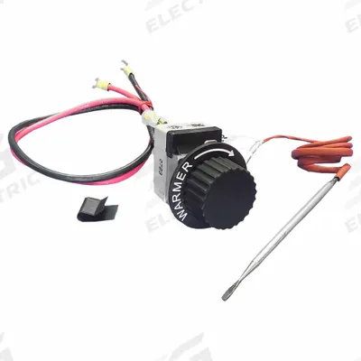 Dayton Single Pole Internal Unit Heater Thermostat: Unit Mount, 39°F to 108°F - Thermostats for Electric Wall & Ceiling Heaters