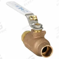 APOLLO Manual Two-Way Ball Valve: 3/4 in Size, Bronze, Straight, Sweat x Sweat, Std Port Ball Port (MPN 70LF204HC). Key specifications — Brand: APOLLO; Handle: Lever.