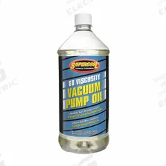 SUPERCOOL Vacuum Pump Oil: 32 fl oz, Bottle, 118 Viscosity Index, 220°C Flash Point (MPN V32). Key specifications — attr71764: No; attr59266: Bottle; attr59279: 118.