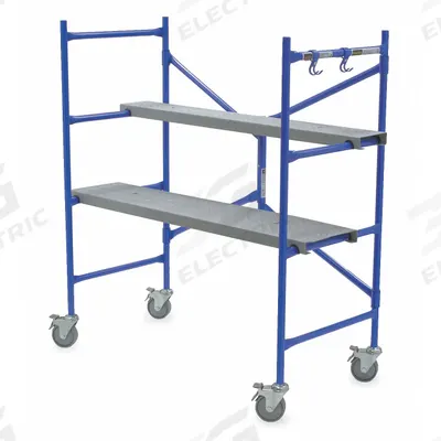 WERNER Scaffold: Aluminum, 4 ft, 46 in x 17 in - Foldable Scaffolds