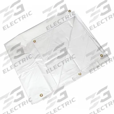 APPROVED VENDOR Tarp: 29.33 ft Lg, 19 ft Wd, Heavy Duty, 15 mil, Vinyl, White - Vinyl Tarps