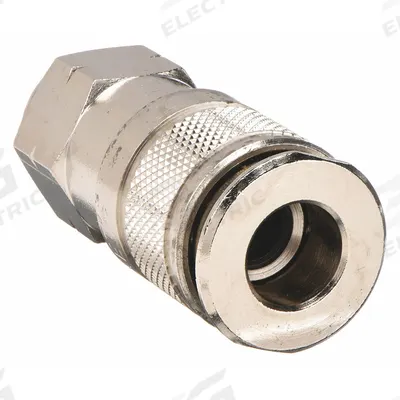 AIGNEP USA Quick Connect Hose Coupling: 1/4 in Body Size, 1/4 in Hose Fitting Size - Universal Interchange Brass Quick-Connect Air Coupling Bodies