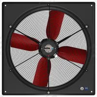Exhaust Fan: Direct Drive, 24 in Blade, 1 1/2 hp, 10,370 cfm, 240V AC, 1 ph, Totally Enclosed (MPN V4E63K1M71100). Key specifications — Assembled: Assembled; Brand: MULTIFAN; Nameplate Voltage: 240V AC; Frame Material: Fiberglass; Guard Type: Intake; Method of Construction: Cast; Motor Type: Permanent Split Capacitor; Motor Insulation: Class F.